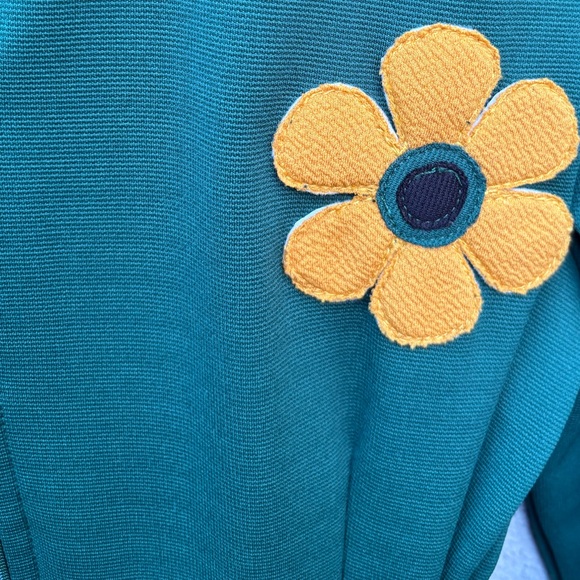 Miracle Eye Flower Power Jumpsuit in Evergreen vintage groovy 70s style - Picture 10 of 10